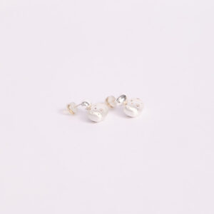 Aretes Plateados Doble Volumen Estrella Nefrah