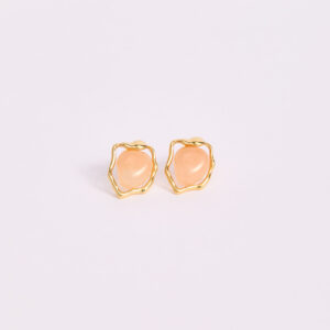 Aretes Cabujón Nude Marco Orgánico Nefrah