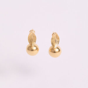Aretes Esfera Botánica Dorada Nefrah