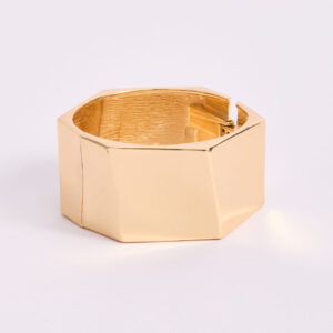 Brazalete Dorado Rígido Geométrico Nefrah