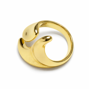 Anillo Dorado Regulable Orgánico Fluido