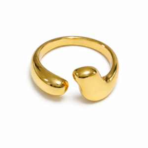 Anillo Dorado Regulable Diseño Bold Minimal