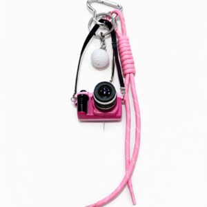 Bag Charm Vintage Cámara Pink