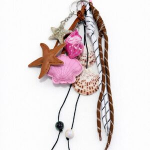Bag Charm Ocean Pink Shell Mix