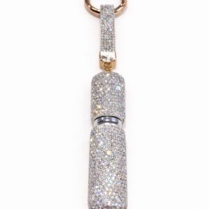 Llavero Porta Perfume Cristalizado Plata