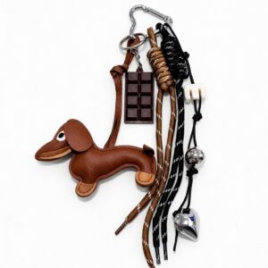 Bag Charm Choco Doggy Marrón