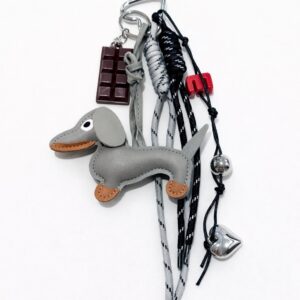 Bag Charm Choco Doggy Gris