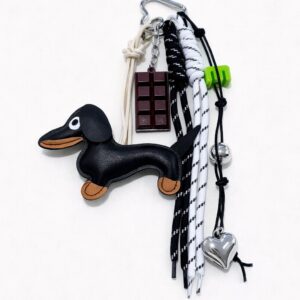 Bag Charm Choco Doggy Negro